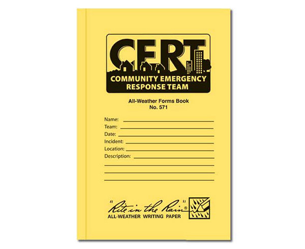 All Weather 48 Page C.E.R.T. Standard Forms Book < Mayday Industries #CTR571 