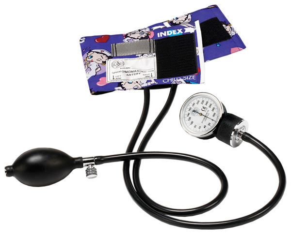 Premium Aneroid Sphygmomanometer in Box, Pediatric, Betty Boop Colored Hearts, Print < Prestige Medical #82-PED-BCH 