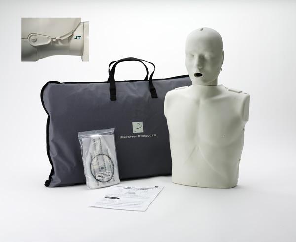 Professional Jaw Thrust CPR-AED Training Manikin, Adult, Light Skin < PRESTAN #PP-JTM-100 