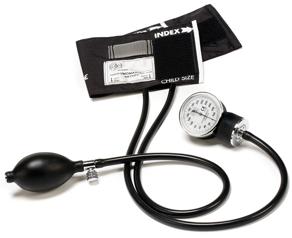 Premium Pediatric Aneroid Sphygmomanometer, Pediatric, Black < Prestige Medical #82-PED-BLK 