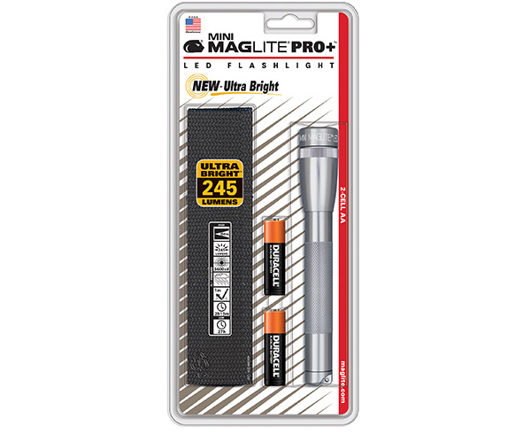 Mini Maglite Pro+ LED Flashlight W/ Holster, 2 Cell AA < Maglite 