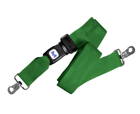 Nylon Backboard Strap, 2-Peice, 5' w/ Metal Push Button Buckle, Green < Morrison Medical #1210GR 