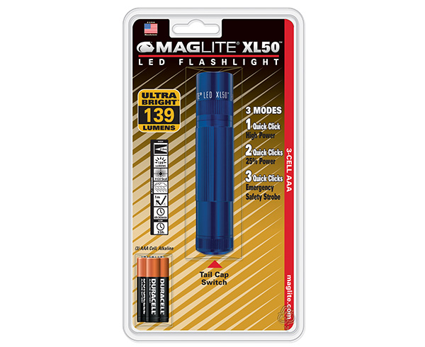 XL50 LED Flashlight, 3 Cell AAA < Maglite 