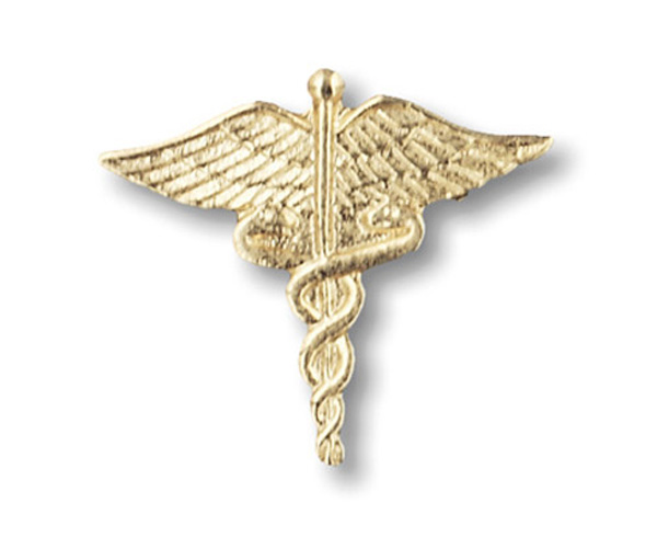 Large Gold Caduceus Tac < Prestige Medical #990 