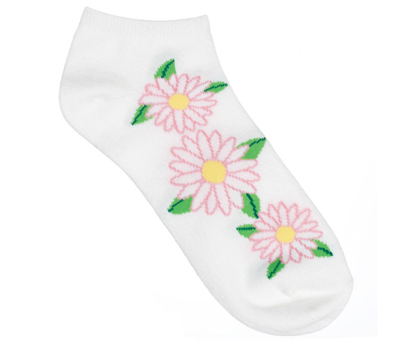 Bamboo Nurse Socks, Bamboo Daisy, Print < Prestige Medical #398-BAD 