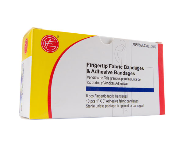 Large Fingertip Fabric Bandages, 8 pcs < Genuine First Aid #9999-0107 