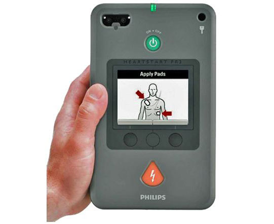 HeartStart FR3 AED Defibrillator w/ Text Prompt Display Option < Philips Medical #861388 
