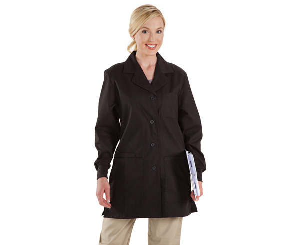 Women's Fashion Lab Coat, Small, Black < Prestige Medical #5821-S 