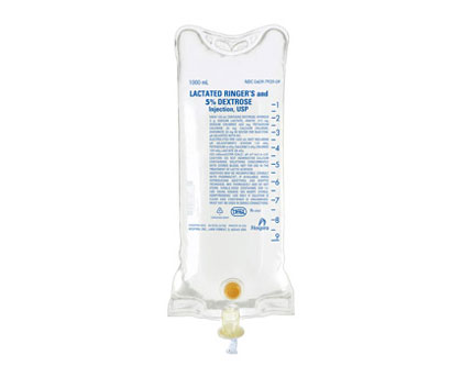 Lactated Ringer's and 5% Dextrose Injection, USP, 1,000 mL < Hospira #7929-09 