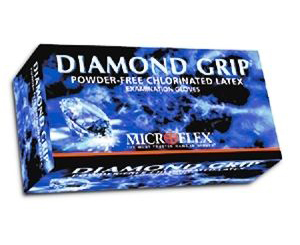 Diamond Grip Latex Exam Gloves - Extra Large , Box/100 < Microflex #MF-300-XL 