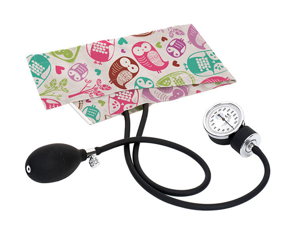 Premium Aneroid Sphygmomanometer, Adult, Owls Cream, Print < Prestige Medical #S82-OCM 