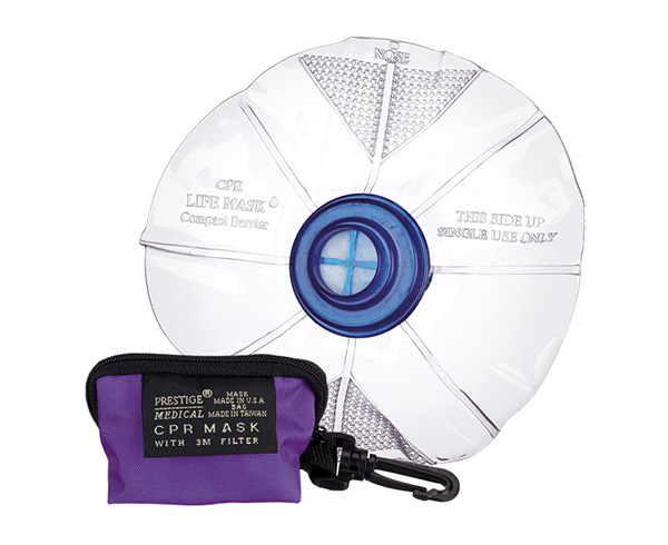 CPR Mask Lifemask in Keychain Bag, Adult, Purple < Prestige Medical #M2-PUR 