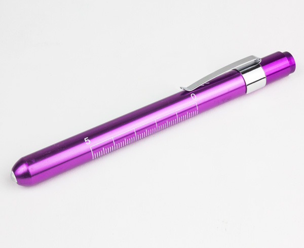 Aluminum Penlight w/ Pupil Gauge & Ruler, Purple < EverReady #DX10282P 