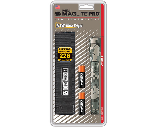 Mini Maglite Pro LED Flashlight W/ Holster, 2 Cell AA < Maglite 