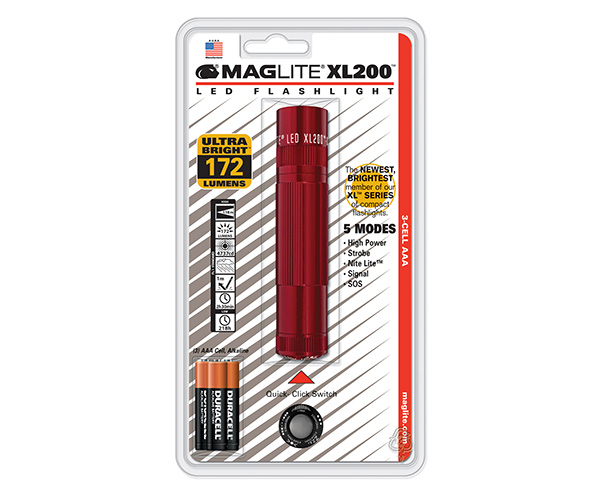 XL200 LED Flashlight, 3 Cell AAA < Maglite 