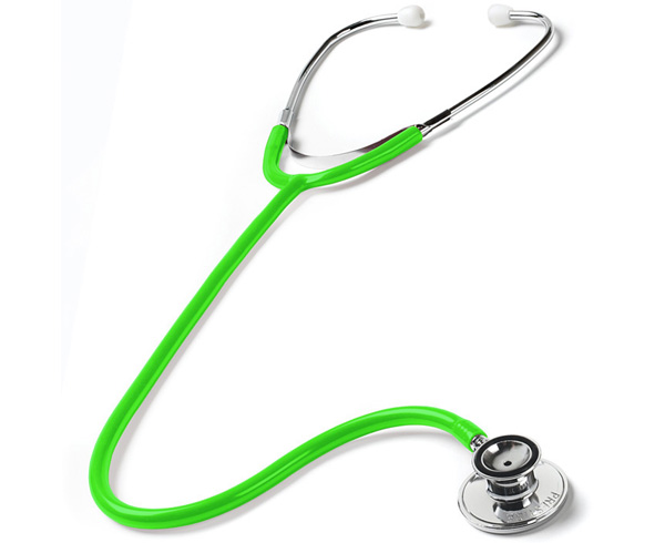 Ultra-Sensitive Dual Head Stethoscope, Adult, Neon Green < Prestige Medical #S125-N-GRN 