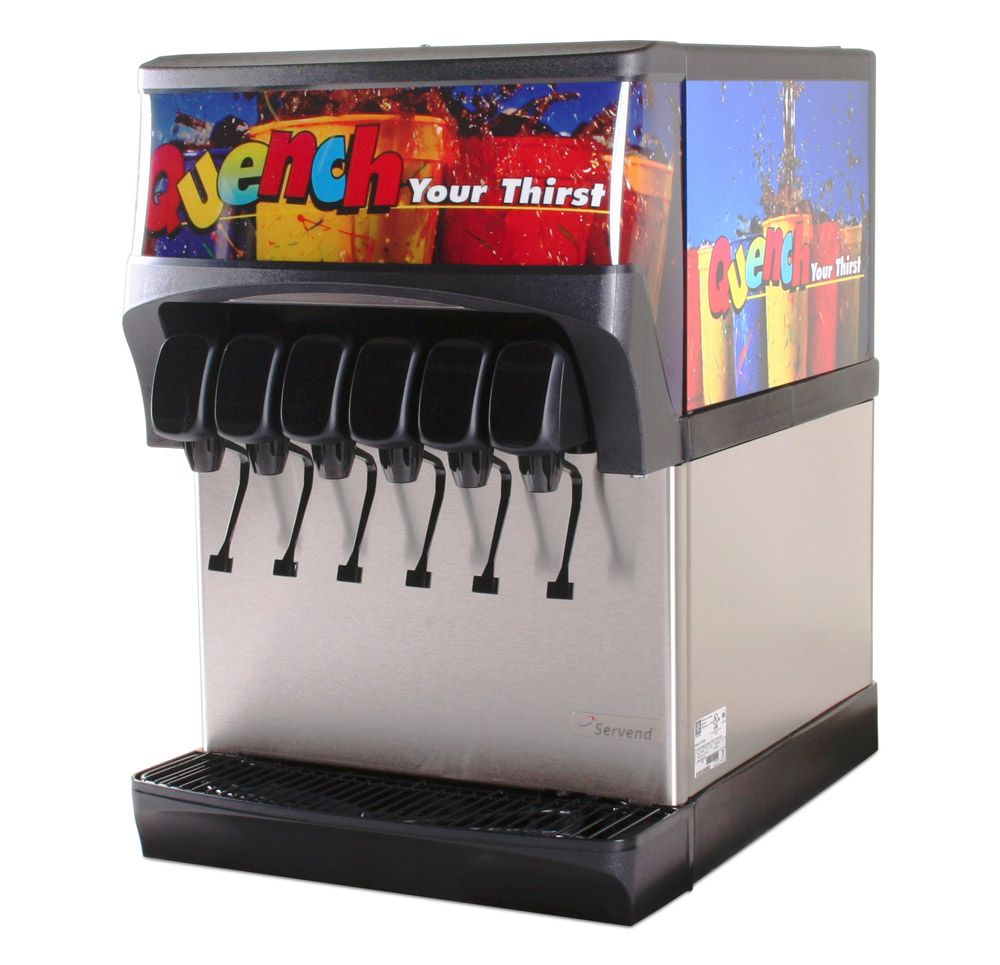 Picture of Arcade Game Machine, Kiosk with text Your Thirst Servend Your Thirst.