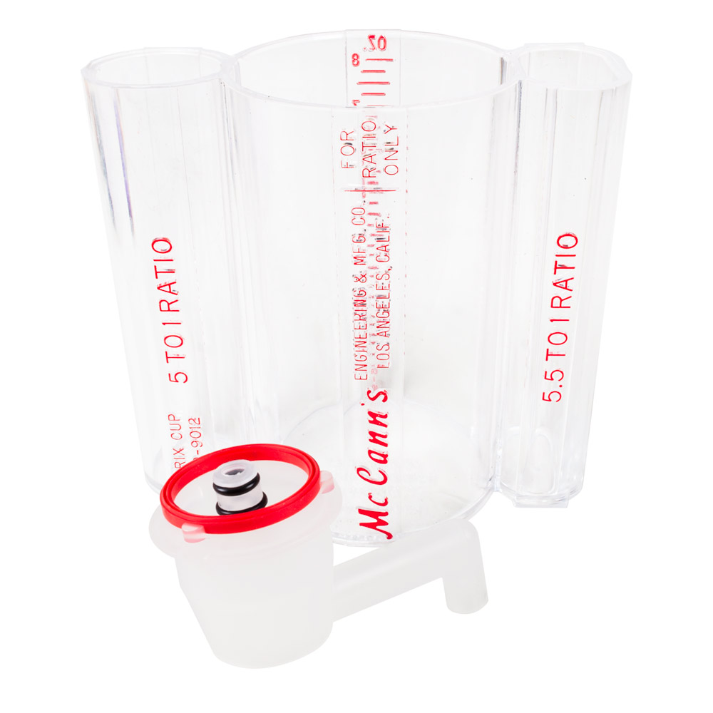 Picture of Measuring Cup, Cup with text RIX CUP -9012 FOR ENGINEERING & MFG.CO., : Mc Cann's RATIO O...