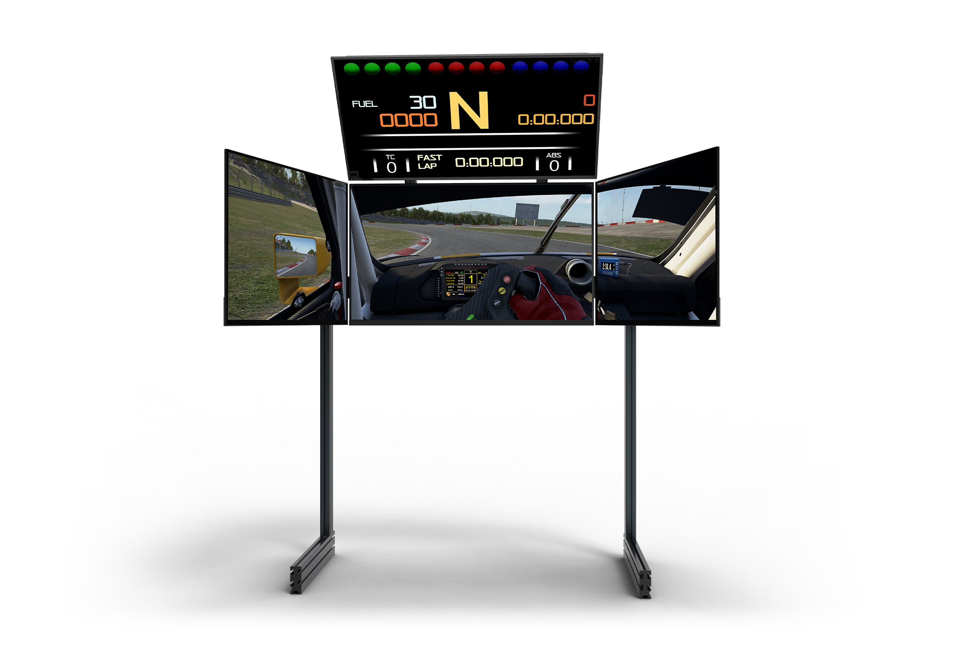 Next Level Racing Elite Freestanding Quad Monitor Stand Carbon Grey