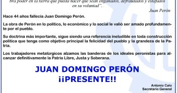Juan Domingo Perón 1974 – 1º de Julio – 2018