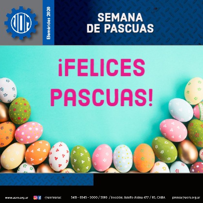 Feliz Semana Santa y Pascuas para todos!