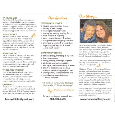 HoneyDo brochure - page 2
