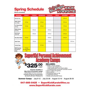Schedule