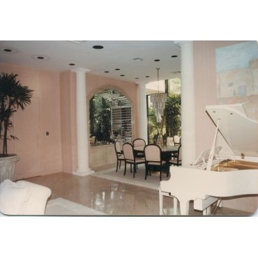 Dining room travertine stone cabinet drs