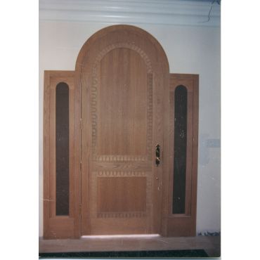 Custom built front door.