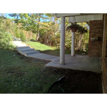 Broom finish steps & entrance