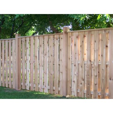 Cedar privacy fence