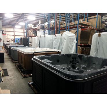 Fixing hot tubs in the warehouse