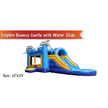 dolphin water slide inflatable