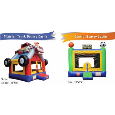monster truck and sport inflatables