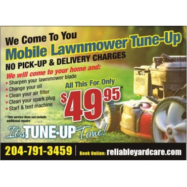 Mobile Lawnmower Tune-Up $49.95