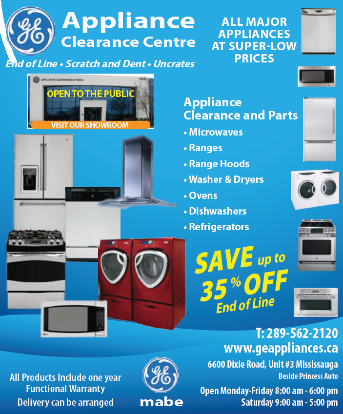 GE Appliance Clearance & Parts Centre in Mississauga, Ontario 289562