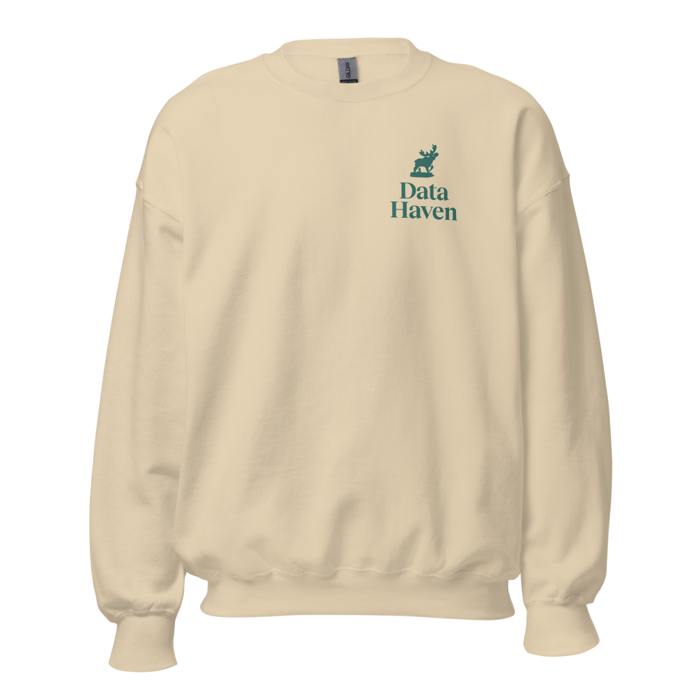 Data Haven Moose Graphic Crewneck Sweatshirt for Nature Lovers