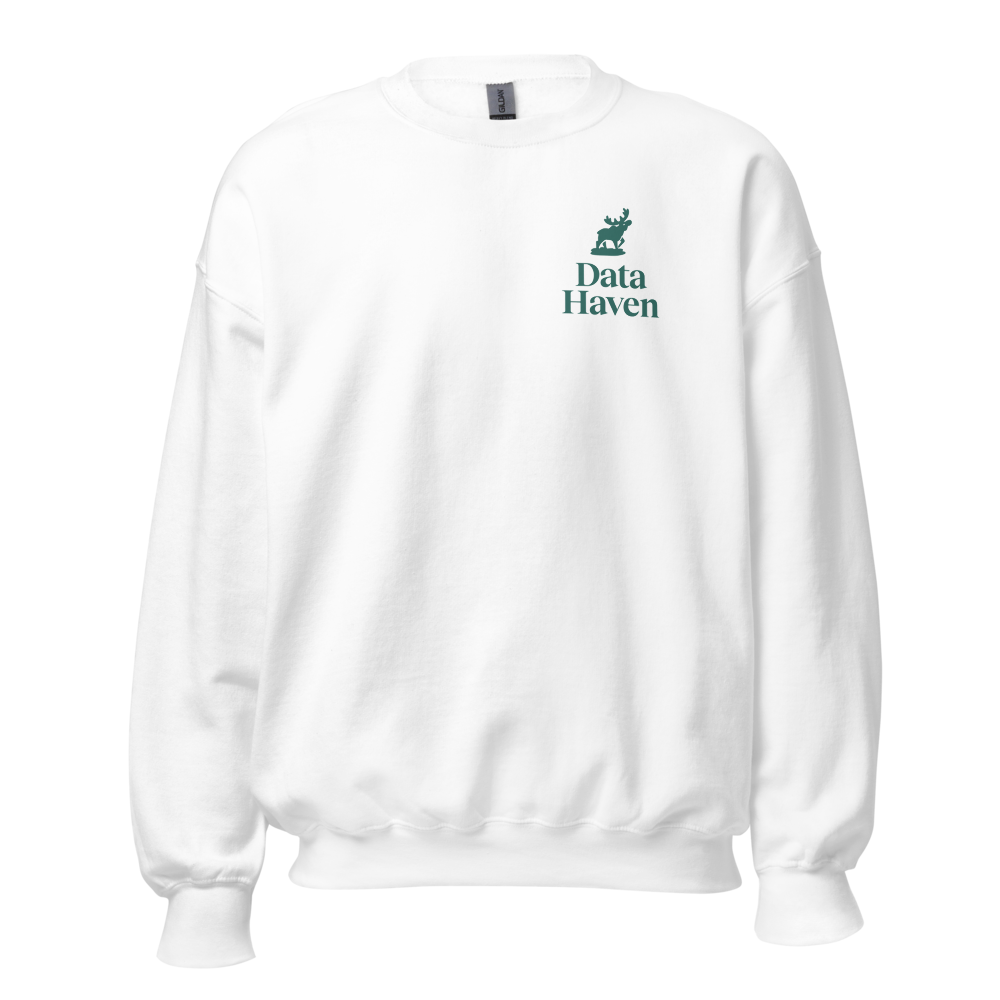 Data Haven Moose Graphic Crewneck Sweatshirt for Nature Lovers