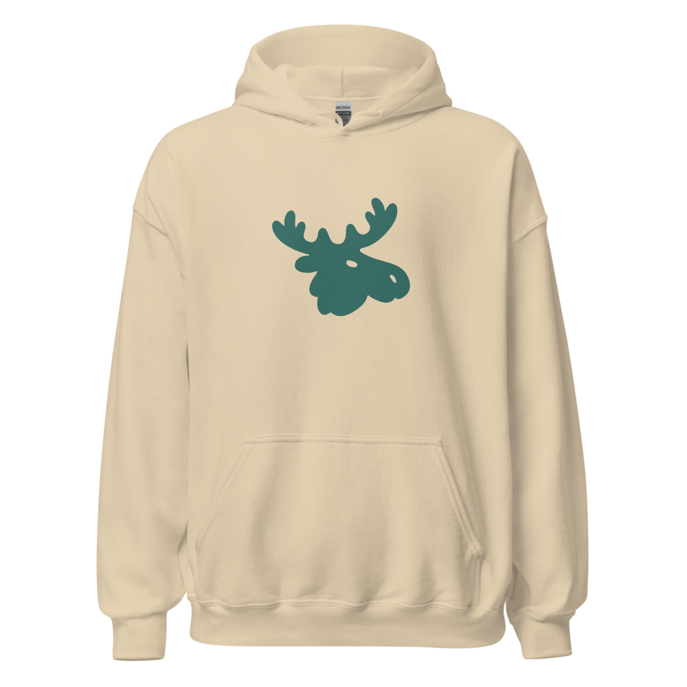 Moose Face Graphic Unisex Hooded Sweatshirt