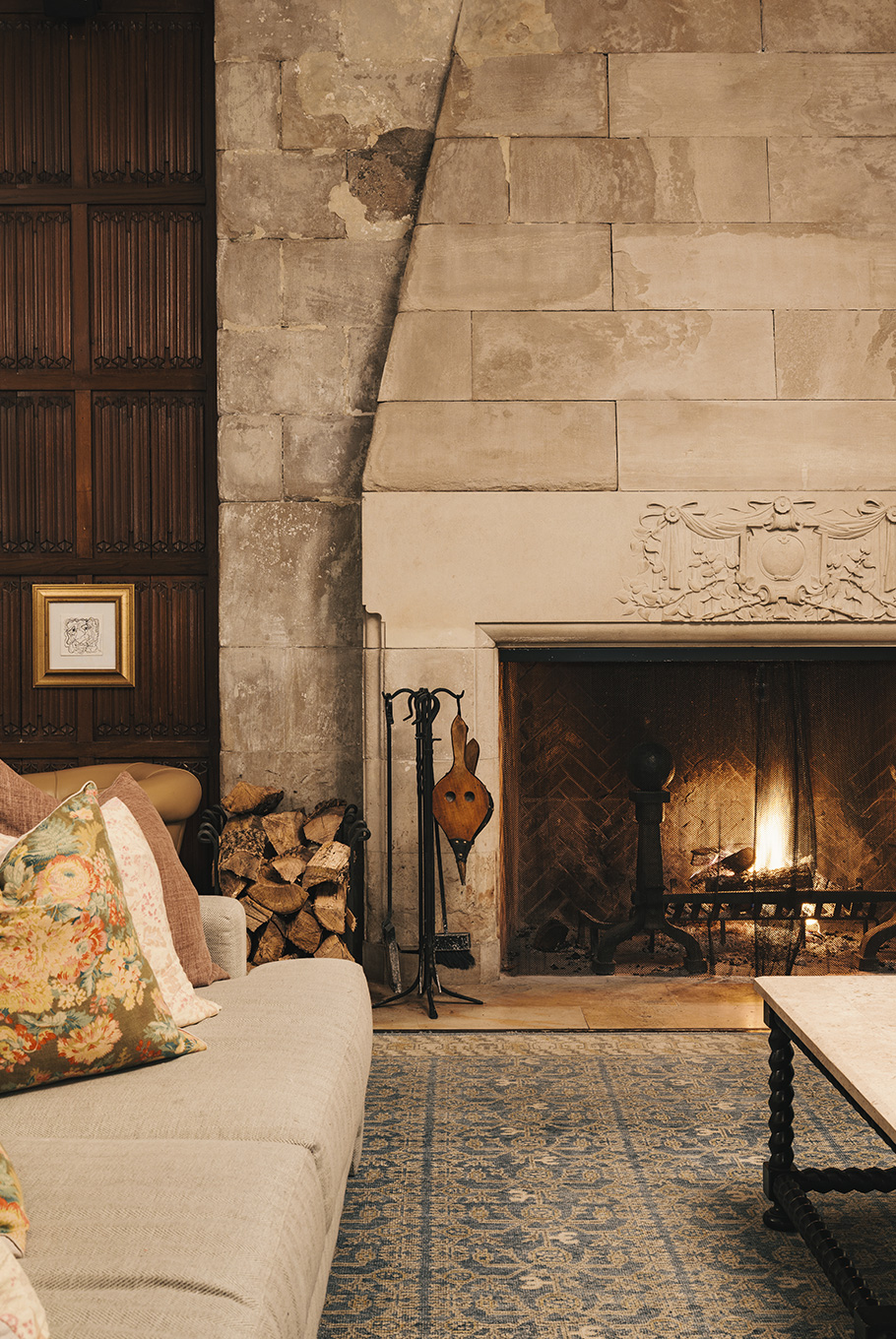 Fireplace at Pendry Natirar in the Great Room