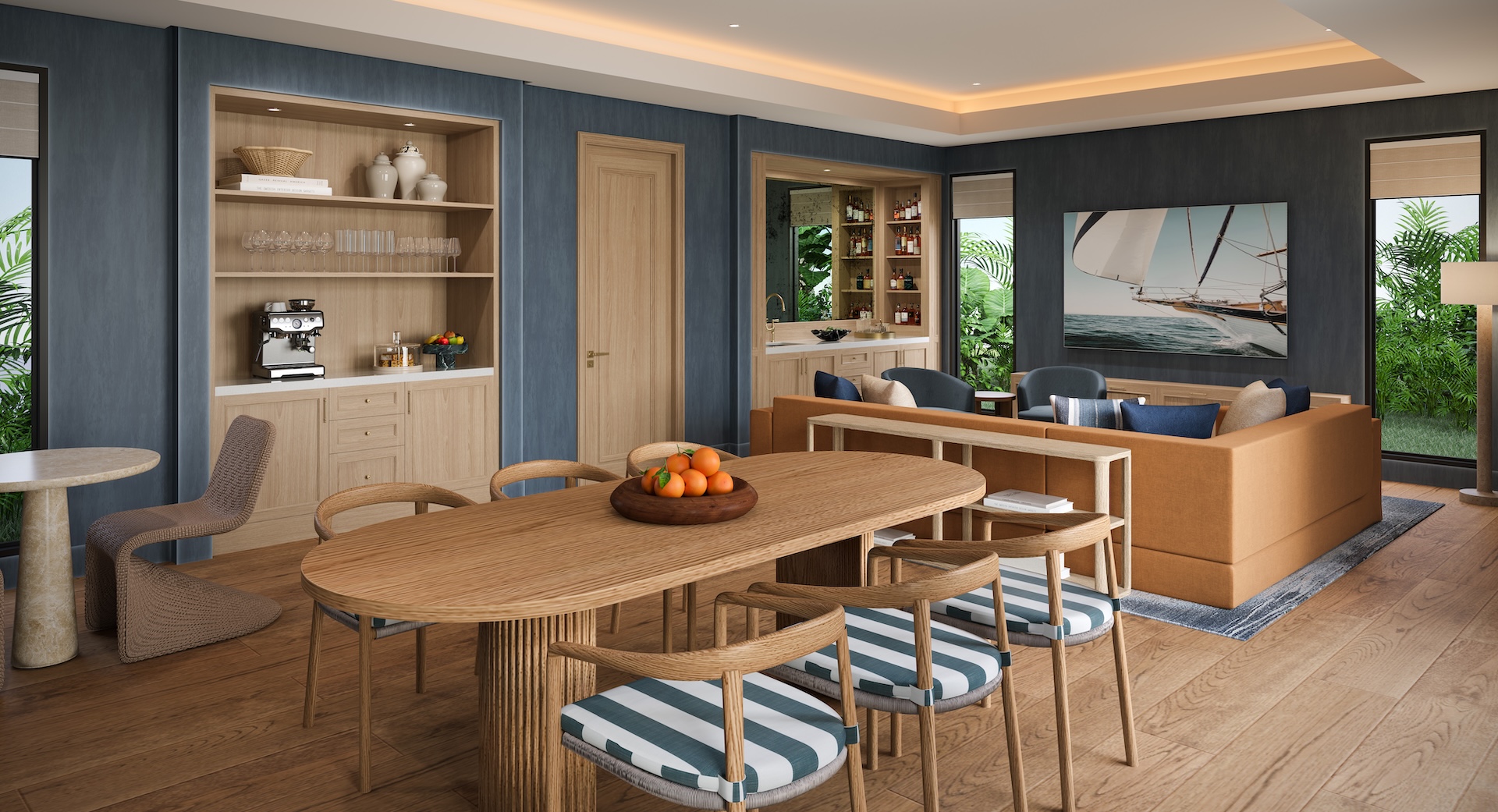 Clubhouse at Pendry Yacht Club in Barbados