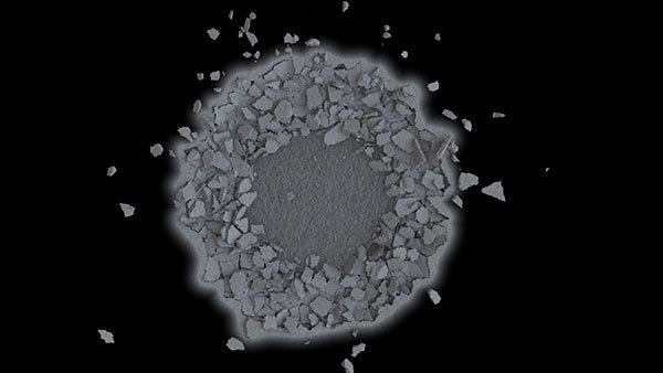Ground Impact Essentials Ground Burst 1 Top vfx asset stock footage