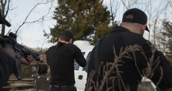 Woman Takes Out Guards Clip 6 vfx asset stock footage