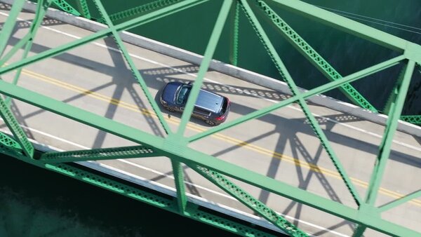 Aerials of SUV Driving Clip 12 vfx asset stock footage