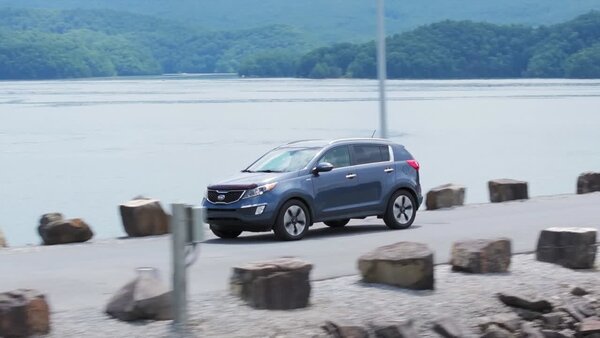 Aerials of SUV Driving Clip 11 vfx asset stock footage