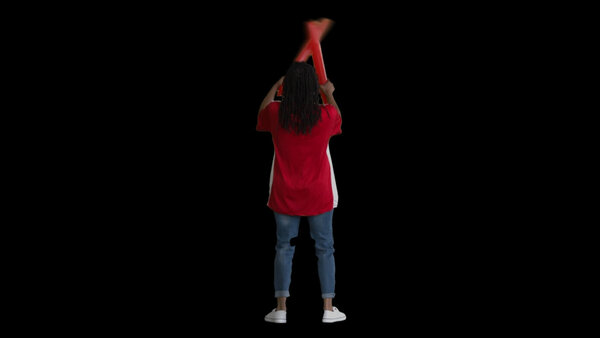 Soccer Crowds Soccer Fan 9 Eye Level 5 vfx asset stock footage