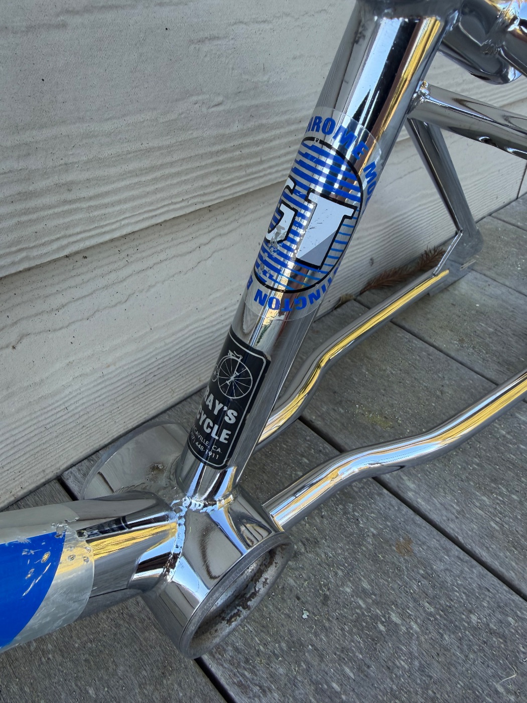 Mach One Frame BMXmuseum.com For Sale / Nice Original 1987 87 GT Mach One Frame Fork ...