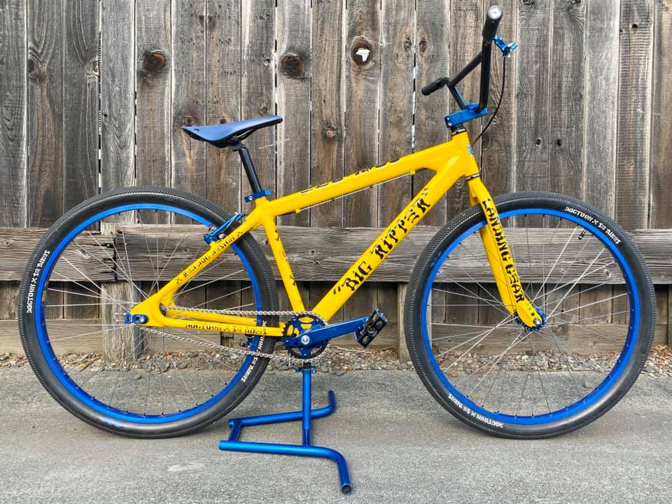 yellow bmx bike