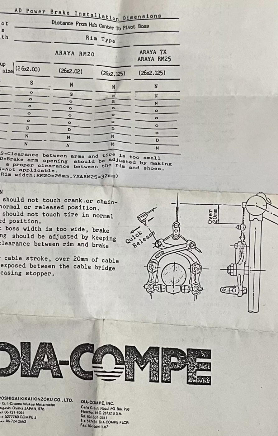 Dia-Compe Brakes help with date code - BMXmuseum.com Forums