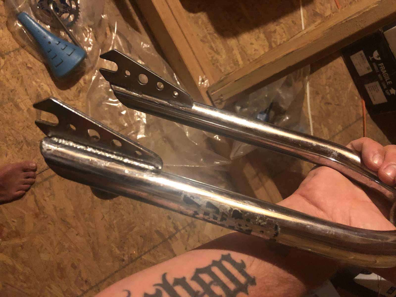 fork in bike frame